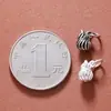 Colgante Mini Calabaza Patrón Espiral Hueco Plata de Ley S925 Encanto Pequeña Calabaza Cuerda de Hilo Hecha a Mano DIY Materiales para Enhebrar Cuentas