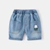 2022 Verão Calças Infantis Calças Infantis Jeans de Bebê Shorts de Desenho Animado para Meninos Calças de Bolso Coreanas