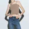Novidades de Verão Roupas Femininas Estilo Coreano Sensação de Clavícula Hot Girl Uma Alça Roupa Íntima Roupa Externa Camisola Colete Top