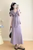 Moda Verano 2025 Nueva Falda de Punto Delgada de Longitud Media con Chal Vestido Coreano Versátil de Maternidad para Mujer