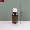 Botellas de Vidrio Marrón para Líquidos Orales al por Mayor, Botellas de Vidrio para Medicina con Tapa de Rosca a Prueba de Luz, Botellas de Empaque para Jarabes Enzimáticos de Múltiples Especificaciones
