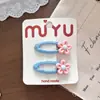 Macaron flor de crema clip BB para niños pasador para fleco lateral pasador de flor pequeña dulce versátil para niña