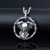 Comercio Exterior Transfronterizo de Amazon Personalizado y Audaz Cadena de Motocicleta Calavera Acero Inoxidable Colgante que No Se Desvanece
