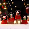 Bestseller transfronterizo: Bola de cristal de postre navideño, mini bola de agua de colores brillantes, adorno de escritorio, decoración de luz ambiental