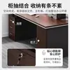 Escritorio de oficina, escritorio ejecutivo, juego de escritorio y silla de oficina, diseño simple y moderno, estación de trabajo para empleados, escritorio para una o dos computadoras, escritorio para el hogar