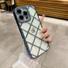 Funda para Teléfono Móvil Apple 17Promax con Chapado Eléctrico, Rombos Estéreo, Pedrería en la Lente, Anti-Caída, Aroma Pequeño, Funda Suave de TPU