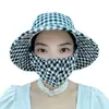 Nuevo Sombrero para Recoger Té Sombrero Máscara Una Pieza Sombrero de Sol de Ala Ancha Protector Solar de Verano Ultravioleta Exterior