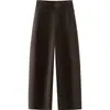 Calça pantalona feminina de mistura de lã, nova coleção outono/inverno 2026, projetada para mulheres de meia-idade e idosas, com forro de fleece, corte reto e um design estiloso, fluido e casual.