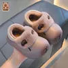 Pantuflas de Algodón de Invierno para Niños Capibara, Calientes, Forradas de Felpa, Impermeables, Uso en Casa, Padre e Hijo, Suela Suave, Zapatos de Algodón Cerrados para Bebé