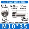 Hm201 Colección de Tornillos Hexagonales de Cabeza de Taza de Acero Inoxidable Tornillos de Cabeza Cilíndrica Pernos Sujetadores Venta al por Mayor M4/M6M8