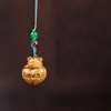 Talla de madera de sándalo verde, doce zodiacos, conjunto completo de rata, buey, tigre, conejo, dragón, serpiente, caballo, oveja, mono, pollo, perro, cerdo, colgante para teléfono móvil, bolso colgante