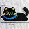 Fabricante Original Etiqueta Bordada para Computador Adesivos de Tecido de Gatinho Preto Fofo para Roupas e Sapatos Adesivos Termocolantes Autoadesivos
