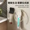 Suporte de Pasta de Dente Estilo Japonês, Espremedor de Limpador Facial Montado na Parede Sem Furar, Clipe de Armazenamento de Parede para Banheiro e Vaso Sanitário