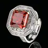 Joia Huabi nova de 2025 diamante de alto carbono corte flor de gelo conjunto de cobre pedra principal decorativa quadrada princesa 10*10