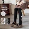 Calcetines para Niños 2025 Otoño e Invierno Nuevo Estilo Terciopelo Cepillado Joyería Medias para Niñas Terciopelo Delgado Calientes Leggings para Niñas