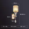 Luminária de Parede de Cristal Moderna Nórdica Luxo Leve Personalidade Quarto Cabeceira Lâmpada de Cabeceira de Cabeça Única Sala de Estar Parede de Fundo de TV Escada