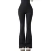 Estilo Novo Outono e Inverno Calças Boca de Sino Shark de Corte Flare Cintura Alta Emagrecedoras Calças Boca de Sino Levanta Bumbum Calças de Yoga Barbie Justas Elásticas Casuais