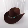 Chapéus Transfronteiriços para Mulheres, Cintos Incrustados com Cabeças de Touro e Acessórios de Turquesa, Chapéus da Moda, Acessórios Combinando, Chapéus e Chapéus Atacado