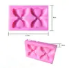 Molde de bolo de fondant molde de sabão de silicone molde de chocolate molde de silicone líquido decoração de bolo de laço