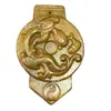 Atacado Objetos Antigos Velhos Escultura em Jade Xiuyu Esculpido Finamente Dragão Duplo Dragão de Jade Velho e Fênix Peça de Mão
