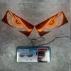 Fornecimento Exclusivo Transfronteiriço de Adesivos de Luz LED para Carro Olho de Diabo 30X12cm Luzes Piscantes Multicores USB