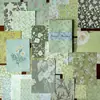 Planificador Poesía del Azúcar Papel Material Flor Flotante Reino de las Flores Estilo Retro Flores Planificador Bolsa de Dolor Base Capa de Decoración DIY Dropshipping