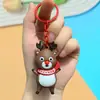 Novo Chaveiro de Natal Fofo Desenho Animado Pingente de Bolsa Boneco de Plástico Macio PVC Criativo Estéreo Papai Noel