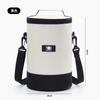 Bolsa Térmica Redonda de Alumínio Espesso, Bolsa Satchel Térmica, Lancheira para Estudantes e Trabalhadores de Escritório, Lancheira Térmica para Conservação de Alimentos ao Ar Livre