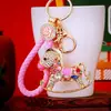 Llavero de Pony de la Suerte con Incrustaciones de Diamantes Estilo Chino Colgante del Zodiaco para Niño Colgante para Llave de Aleación de Zinc para Coche Colgante para Bolso Venta al por Mayor