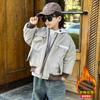 Chaqueta de Otoño e Invierno para Niños 2025 Estilo Nuevo Chaqueta de Carga Engrosada para Niños, Chaqueta de Invierno de Algodón de Moda para Niños