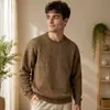 Bestseller internacional: Suéter clássico de malha redonda da moda para homens, direto do fabricante