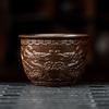 Taza de té de cerámica vintage con relieve, taza maestra, taza individual grande, tazón de té, juego de té de kung fu para el hogar, taza personal
