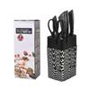 Set de Cuchillos de Cocina de Acero Inoxidable Cuadrado con Mango Inclinado Siete Piezas Mango de Pájaro Caja de Regalo