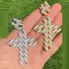 Colgante de cruz de cadena cubana transfronteriza europea y americana, collar personalizado de moda para hombre, joyería de hip-hop, generación Spot
