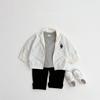 Coreia do Sul ins verão jaqueta de roupas infantis meninos e meninas bebê fino dos desenhos animados urso jaqueta de proteção solar infantil primavera e verão camisa com zíper
