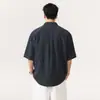 Camisa de alta gama Tencel Lyocell para hombre, estilo verano, holgada y casual, con efecto de caída, cárdigan de manga corta, se usa como capa exterior, en el estilo old money