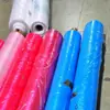 Bolsa larga recta de material de tubo de PE de tamaño grande, bolsa plana azul, bolsa de plástico de tubo recto, bolsa de película en rollo, venta al por mayor del fabricante