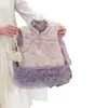 NingliPurple Mist Tang! Vestido Princesa Qipao para Meninas 2025 Novo Estilo Vestido de Aniversário Vestido Hanfu para Crianças Pequenas Estilo Nacional
