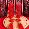 Casamento pente de madeira vermelho feminino noiva dote um par de casamento de casamento pente de noiva Dote suprimentos de casamento