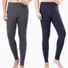 Pantalones largos de terciopelo de doble cara para hombre, pantalones cálidos de otoño e invierno, pantalones de terciopelo para hombre, cepillados, color liso, ajustados, pantalones de lana para base