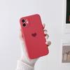 Transfronterizo Agujero Fino Corazón Simple Adecuado para Apple 16E/11/14 Funda para Teléfono Móvil Iphone15Pro Cubierta Protectora 1213