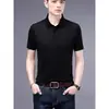Camiseta de Manga Corta de Verano para Hombres Jóvenes y de Edad Media, Color Sólido Casual Diaria Delgada Camisa Polo, Top para Hombre, Camiseta de Manga Media