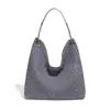 Bolso Tote Tejido de Gamuza para Mujer 2025 Nuevo Bolso de Hombro de Gran Capacidad para el Trabajo Bolso Cruzado Relajado Bolso Cubo