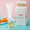 Pajitas largas desechables empaquetadas individualmente para niños, pajitas individuales para mujeres embarazadas, pajitas de plástico flexibles para leche de soya, bebidas y café