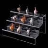 Cremalheira de escada de 5 cm de largura acrílico Multi-Camada Display rack acrílico transparente mão Display Box rack de armazenamento