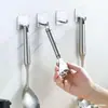 Gancho de acero inoxidable sin perforaciones fuerte adhesivo detrás de la puerta gancho para abrigos gancho de pared de cocina baño dormitorio gancho adhesivo