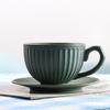 Taza vintage vintage Taza de café de cerámica cruda estilo japonés Juego de taza y platillo de café para té de la tarde de cerámica estilo europeo
