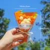 Mini buquê de flores pompom de fio de tricô, mini buquê de girassol artificial, flores artificiais como presente ou lembrança