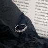 Anillo de plata esterlina s925 para mujer, estilo japonés y coreano, simple, a la moda, combinable con todo, diseño de nicho de doble capa y alta calidad.