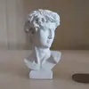 Mini Estatua Pequeña Cabeza de David Gao de 7 cm de Resina Imitación Yeso Escultura Estilo Europeo Adornos para Boceto a Mano